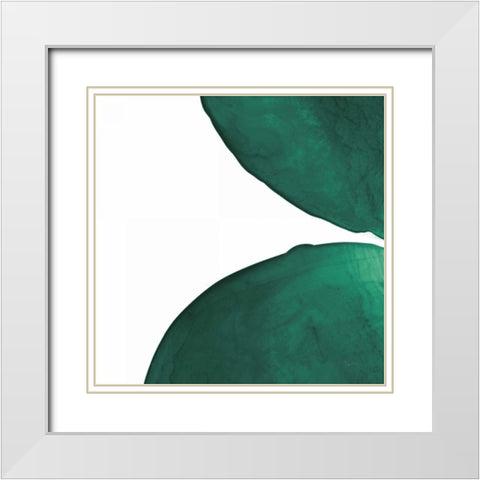 Pools of Green III White Modern Wood Framed Art Print with Double Matting by Rhue, Piper