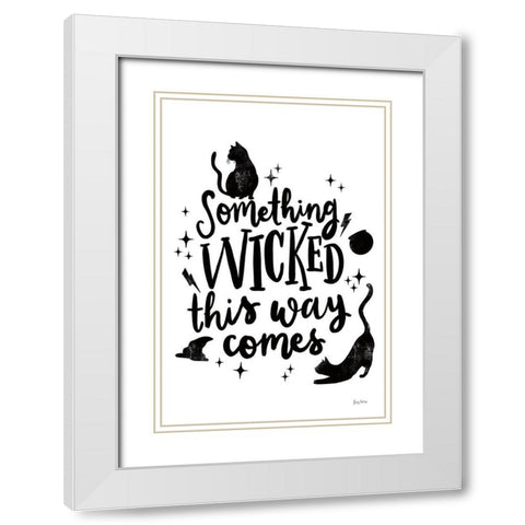 Sophisticated Spooky IV BW White Modern Wood Framed Art Print with Double Matting by Thorns, Becky