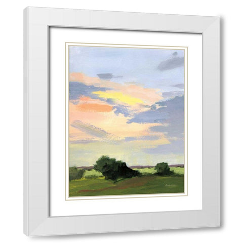 Skylight II White Modern Wood Framed Art Print with Double Matting by Munger, Pamela