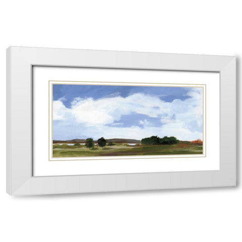 Catcalling Clouds White Modern Wood Framed Art Print with Double Matting by Munger, Pamela