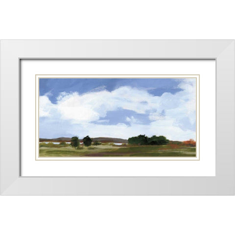 Catcalling Clouds White Modern Wood Framed Art Print with Double Matting by Munger, Pamela