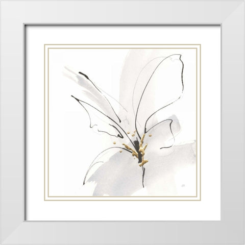 Cool Gray VII White Modern Wood Framed Art Print with Double Matting by Paschke, Chris