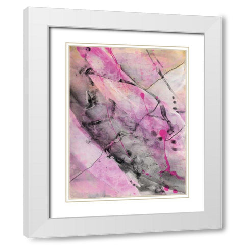 Cracks in the Earth I White Modern Wood Framed Art Print with Double Matting by Hristova, Albena