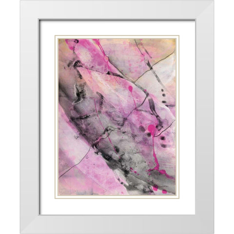 Cracks in the Earth I White Modern Wood Framed Art Print with Double Matting by Hristova, Albena