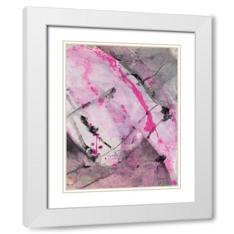 Cracks in the Earth II White Modern Wood Framed Art Print with Double Matting by Hristova, Albena