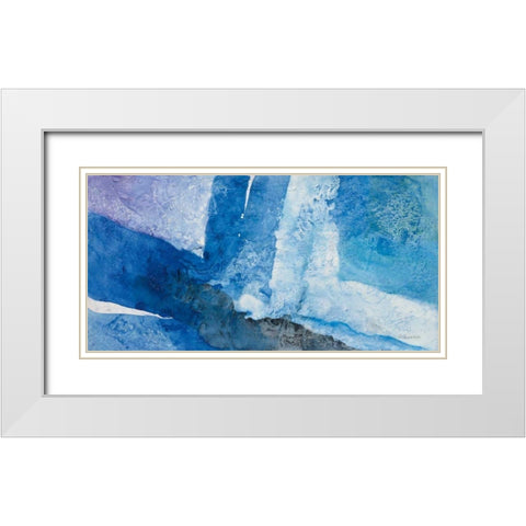 Intersect I White Modern Wood Framed Art Print with Double Matting by Hristova, Albena