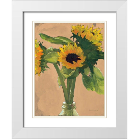 Sunny White Modern Wood Framed Art Print with Double Matting by Miller, Sara Zieve