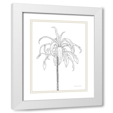 Sketched Tree I White Modern Wood Framed Art Print with Double Matting by Miller, Sara Zieve