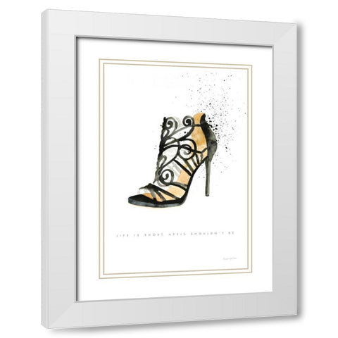 Stiletto Style II White Modern Wood Framed Art Print with Double Matting by Charro, Mercedes Lopez