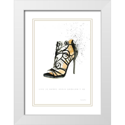 Stiletto Style II White Modern Wood Framed Art Print with Double Matting by Charro, Mercedes Lopez