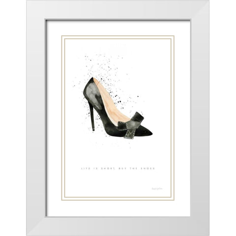 Stiletto Style III White Modern Wood Framed Art Print with Double Matting by Charro, Mercedes Lopez