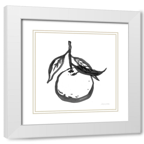Ink Orange I White Modern Wood Framed Art Print with Double Matting by Miller, Sara Zieve