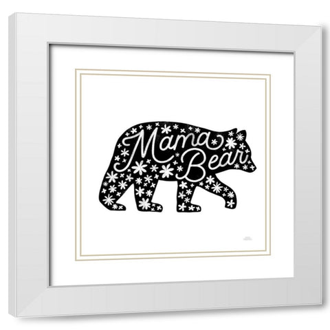 Forest Family I White Modern Wood Framed Art Print with Double Matting by Marshall, Laura
