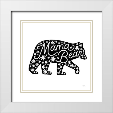 Forest Family I White Modern Wood Framed Art Print with Double Matting by Marshall, Laura