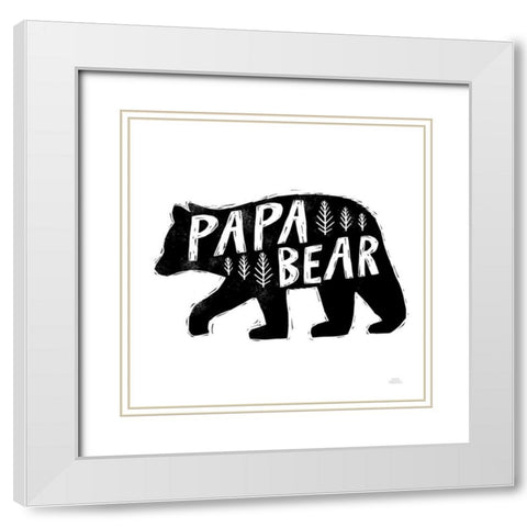 Forest Family II White Modern Wood Framed Art Print with Double Matting by Marshall, Laura