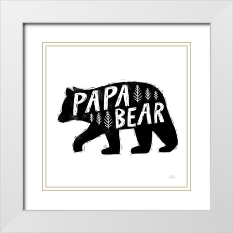 Forest Family II White Modern Wood Framed Art Print with Double Matting by Marshall, Laura