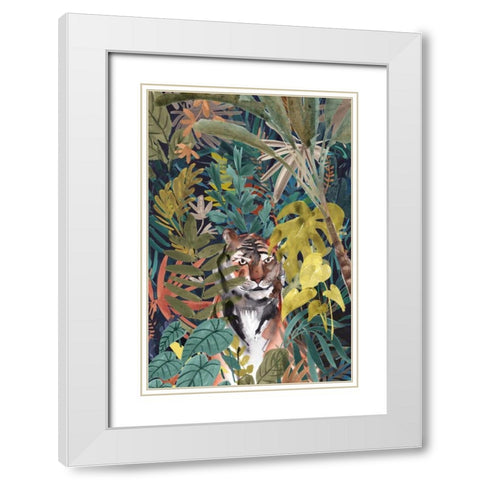 Jungle Mood White Modern Wood Framed Art Print with Double Matting by Panganiban, Karyn