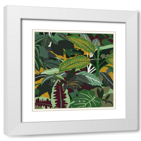 Jungle Safari I White Modern Wood Framed Art Print with Double Matting by Gallagher, Megan