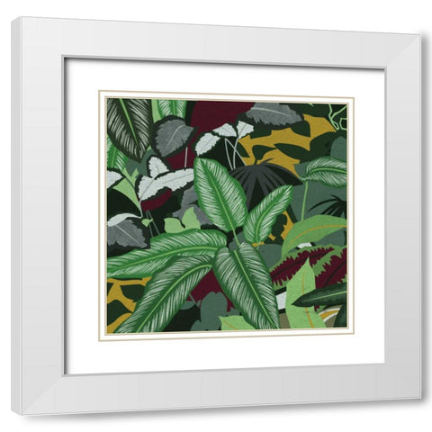 Jungle Safari II White Modern Wood Framed Art Print with Double Matting by Gallagher, Megan