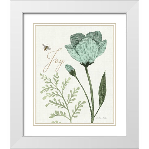 Springtime I v2 Joy White Modern Wood Framed Art Print with Double Matting by Miller, Sara Zieve
