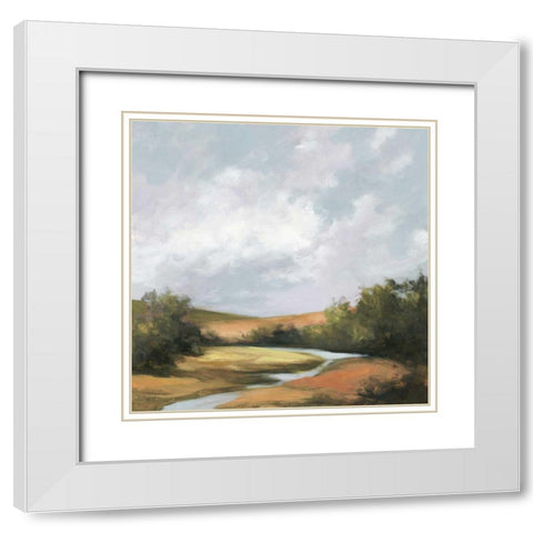 Hedgerow II Spice White Modern Wood Framed Art Print with Double Matting by Purinton, Julia