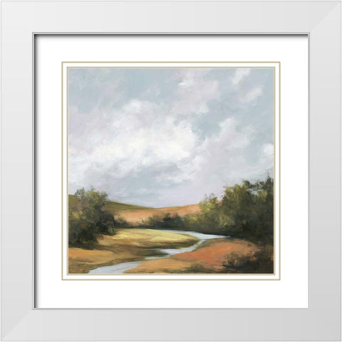 Hedgerow II Spice White Modern Wood Framed Art Print with Double Matting by Purinton, Julia