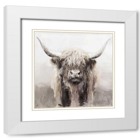 Earl Neutral White Modern Wood Framed Art Print with Double Matting by Hageman, Marilyn