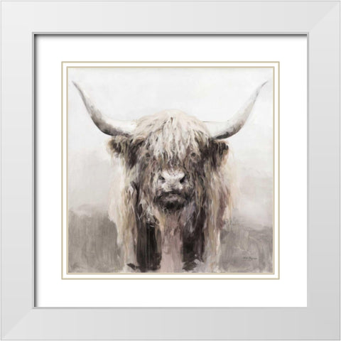 Earl Neutral White Modern Wood Framed Art Print with Double Matting by Hageman, Marilyn