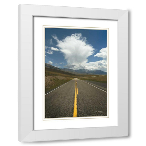 Highway 93 in Idaho White Modern Wood Framed Art Print with Double Matting by Majchrowicz, Alan