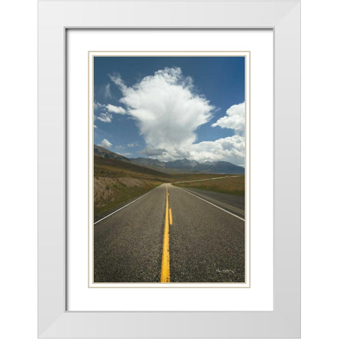 Highway 93 in Idaho White Modern Wood Framed Art Print with Double Matting by Majchrowicz, Alan