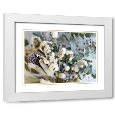 Eucalyptus Arrangement Detail I White Modern Wood Framed Art Print with Double Matting by Catterall, Elise