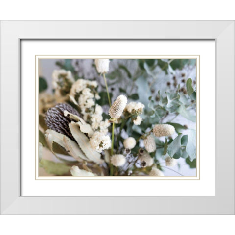 Eucalyptus Arrangement Detail I White Modern Wood Framed Art Print with Double Matting by Catterall, Elise