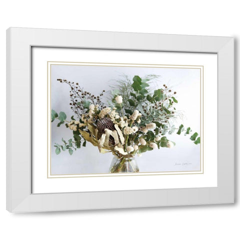 Eucalyptus Arrangement White Modern Wood Framed Art Print with Double Matting by Catterall, Elise