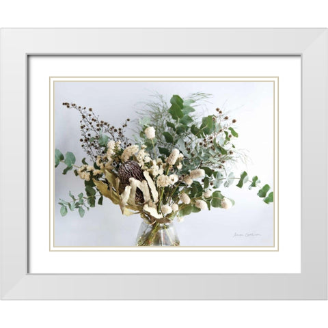 Eucalyptus Arrangement White Modern Wood Framed Art Print with Double Matting by Catterall, Elise