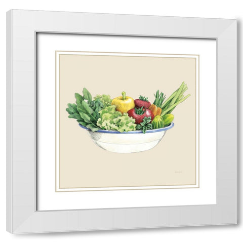 Fresh From The Garden IV Cream White Modern Wood Framed Art Print with Double Matting by Grove, Beth