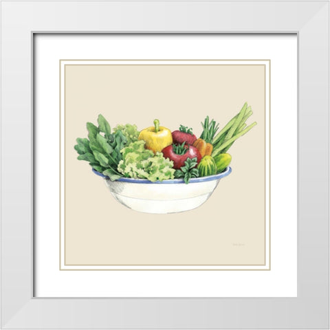 Fresh From The Garden IV Cream White Modern Wood Framed Art Print with Double Matting by Grove, Beth