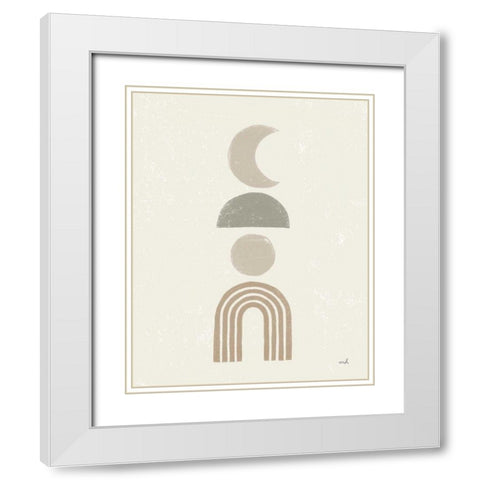 Minimalist Boho I Neutral White Modern Wood Framed Art Print with Double Matting by Hershey, Moira