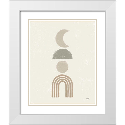 Minimalist Boho I Neutral White Modern Wood Framed Art Print with Double Matting by Hershey, Moira