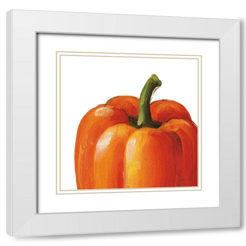 Crunchy on White White Modern Wood Framed Art Print with Double Matting by Audit, Lisa