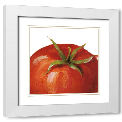 Juicy on White White Modern Wood Framed Art Print with Double Matting by Audit, Lisa