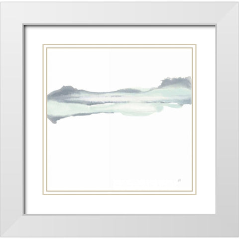 Mint Slate II White Modern Wood Framed Art Print with Double Matting by Paschke, Chris