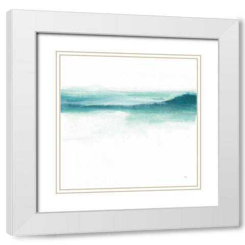 Tint Mint II White Modern Wood Framed Art Print with Double Matting by Paschke, Chris