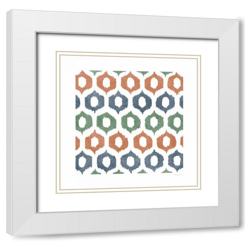 Simply Colorful I White Modern Wood Framed Art Print with Double Matting by Green, Nancy
