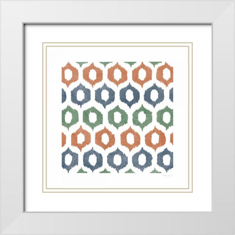 Simply Colorful I White Modern Wood Framed Art Print with Double Matting by Green, Nancy