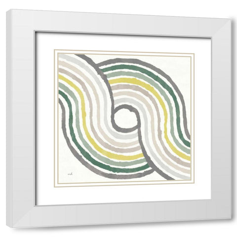 Rainbow Road II Bold Cabana White Modern Wood Framed Art Print with Double Matting by Hershey, Moira