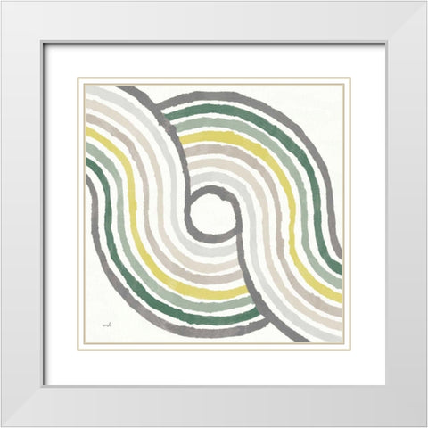 Rainbow Road II Bold Cabana White Modern Wood Framed Art Print with Double Matting by Hershey, Moira