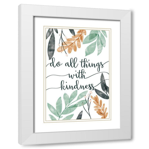 Sage Sayings IV White Modern Wood Framed Art Print with Double Matting by Thorns, Becky