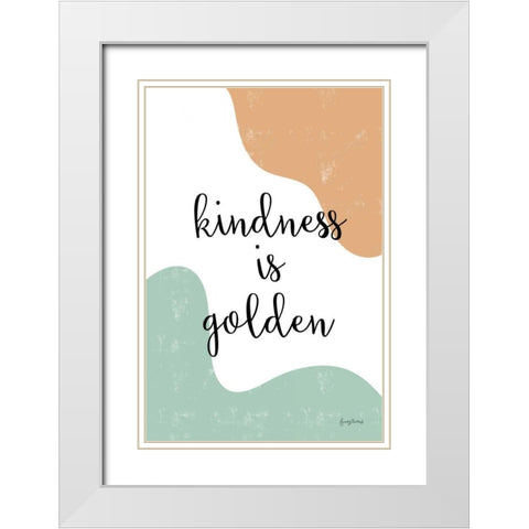 Kindness White Modern Wood Framed Art Print with Double Matting by Thorns, Becky