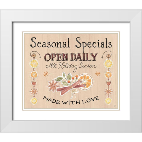 Winter Spice VII White Modern Wood Framed Art Print with Double Matting by Brissonnet, Daphne