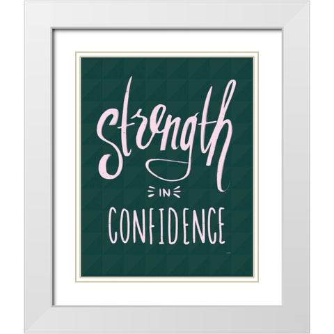 Strength I White Modern Wood Framed Art Print with Double Matting by York, Leah